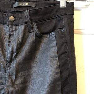 Joe’s black wax washed front jeans